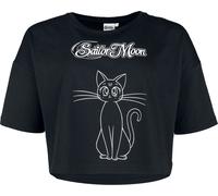 Sailor Moon Luna Frauen T-Shirt schwarz S 100% Baumwolle Anime, Fan-Merch, Filme, TV-Serien