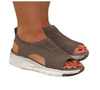 Saingace Damen Flip Flops Clip Toe Beach Freizeit Slippers Sommers Sandaletten Freizeitschuhe Bunte Strass-Schmetterlings-Keil-Flip-Flops Sommer-Frauen-Sandalen Strand Sandalen (Braun, 40)