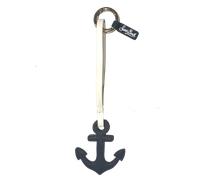Saint Barth Bag Charm Leather Anchor, Blau-Gold