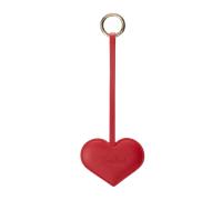 Saint Barth Bag Charm Leather Heart, Rot-Gold