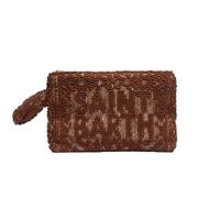 Saint Barth Clutch Aline Tufting L, Braun