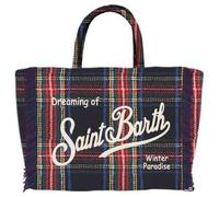 Saint Barth Colette Tartan Karo, Handtasche, Umhängetasche, Schwarz