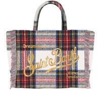 Saint Barth Colette Tartan Karo, Handtasche, Umhängetasche, Weiß