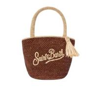Saint Barth Marcy Raffia Shopper/Schultertasche, Braun-Natur