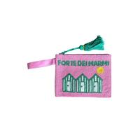 Saint Barth - Saint Barth Pouch Pearl, Clutch, Etuitasche mit Perlenstickerei Forte die Ma...