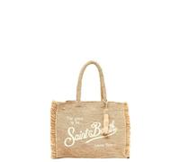 Saint Barth Vanity Raffia Stripes, Shopper, Schultertasche, Beige-Natur
