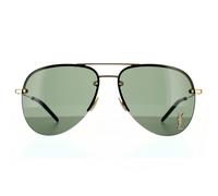 Saint Laurent Aviator Unisex Sonnenbrille Gold Grün Einheitsgröße