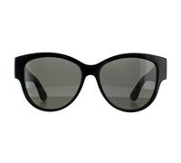 Saint Laurent Oval Damen Schwarz Grau Sonnenbrille Einheitsgröße