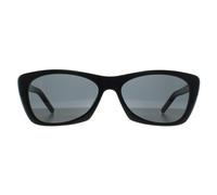 Saint Laurent Rectangle Womens Glänzend Schwarz Grau SL 613 Einheitsgröße