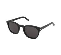 Saint Laurent Unisex-Erwachsene SL 28 002 Sonnenbrille, Schwarz (Black/Smoke), 49