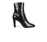 Saint Laurent Stiefel - Shiny Crocodile-Embossed Leather Ankle Boots - Gr. 35,5 (EU) - in Schwarz - für Damen