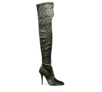 Saint Laurent Stiefel - Talia Thigh-High - Gr. 38,5 (EU) - in Grau - für Damen