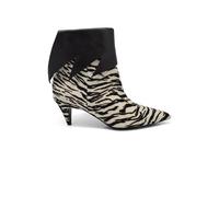 Saint Laurent Stiefel - Zebra Print Foal Ankle Boots - Gr. 37 (EU) - in Schwarz - für Damen