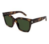 SAINT LAURENT Unisex SL 507-003 54 Acetate Sunglasses, Havana-Havana-Green