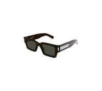 SAINT LAURENT Unisex SL 572-002 50 Recycled A Sunglasses, Havana-Crystal-Grey