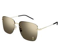 SAINT LAURENT Womens SL 312 M-006 58 Woman Metal Sunglasses, Gold-Gold-Brown