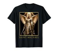 Saint Michael der Erzengel Portrait Angelic Armor Art T-Shirt