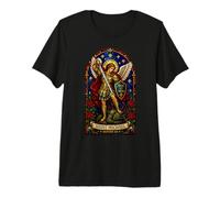 Saint Michael der Erzengel verteidigen Uns, Gothic-Design Premium T-Shirt