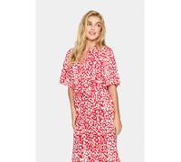 SAINT TROPEZ Kleid "Zazia" om Rot/ Weiß - Größe L | Damen Kleider