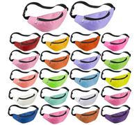 Saintrygo 20 Stück Neon Bauchtasche, 90er / 80er Jahre, verstellbare Hüfttaschen, Vintage-Tasche, Oxford-Stoff für Workout, Reisen, Laufen, Junggesellenabschied, Gastgeschenke, Damen und Herren (helle