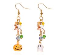 Saisonaler modischer Kürbis-Gespenst-Quasten-Ohrring-Charm für-2