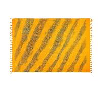 SAIVONA Pareo Sarong Tuch Damen - Wickelrock Strand - Strandtuch Blickdicht als Wickeltuch oder - Handtuchkleid und Wickelkleid Damen - Handarbeit aus Fair Trade Herstellung Batik Gelb Orange