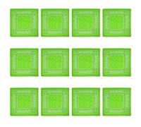 Saiyana 54x54cm Bandana Set Western Flower Bandanas Halstuch Street Dance Kopftuch Kopfwickel Hiphop Kopfbedeckung(Fruchtgrün)