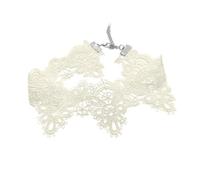 Saiyana Vintage-Spitzen-Choker-Halskette, stilvoller Anhänger, verstellbare Länge, elegantes Halsband für Damen, Modeschmuck-Acc(Beige)