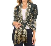 Sakkas 16126 - Liua Lange breite Gewebte Patterned Entwurf Bunt Pashmina-Schal/Schal - Aqua - OS