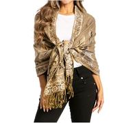 Sakkas 16126 - Liua Lange breite Gewebte Patterned Entwurf Bunt Pashmina-Schal/Schal - Beige - OS