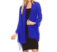 Sakkas 18225 - Jona Frauen Soft Sheer Chiffon Braut Hochzeit Abend Schal Schal Wrap Stola - Königsblau - 7029