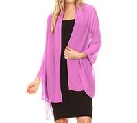 Sakkas 18225 - Jona Frauen Soft Sheer Chiffon Braut Hochzeit Abend Schal Schal Wrap Stola - Pink - 7029