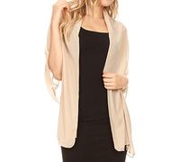 Sakkas 18225 - Jona Frauen Weiche schiere Chiffon Braut Hochzeit Abend Schal Schal Wrap Stola - Beige