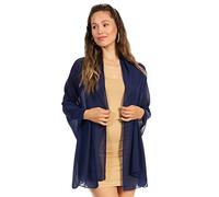 Sakkas 18225 - Jona Frauen Weiche schiere Chiffon Braut Hochzeit Abend Schal Schal Wrap Stola - Blau - 7029