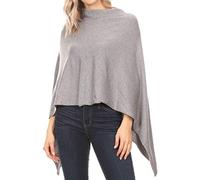 Sakkas 1926 - Laurel Damen Super Soft Leichter Cape Poncho Blanket Schal Pullover - Grau - OS
