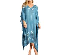 Sakkas 2027 - Clementine Third Damen Tie Dye Kaftan Kleid/Cover Up Strand Kaftan Sommer - 41-Teal - OS