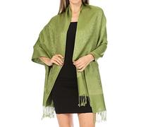 Sakkas 70" X 28 "Paisley Selbst-Design Schal/Wrap/Stola - Kalk