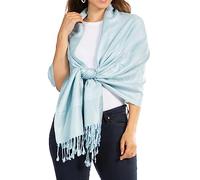 Sakkas 70" X 28 "Paisley Selbst-Design Schal/Wrap/Stole - Stahl Blau