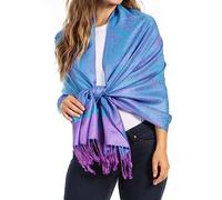 Sakkas 70" X 28 "Paisley Selbst-Design Schal/Wrap/Stole - Türkis/Lila