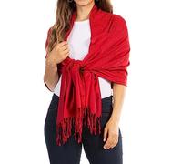 Sakkas 70" X 28 "Paisley Self-Design Schal/Wrap/Stola - Dunkle Kirsche