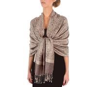 Sakkas 70" x 28 "Paisley Self-Design-Schal/Wrap/Stola - Sand