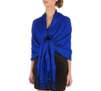 Sakkas 70" X 28 "Paisley Self-Design Schal/Wrap/Stole - Royal Blue