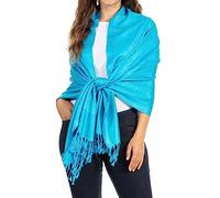 Sakkas 70" X 28 "Paisley Self-Design Schal/Wrap/Stole - Türkis