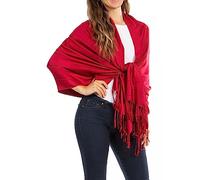 Sakkas 78" x 28" Eco-Friendly Bamboo Rayon Soft Solid Pashmina Schal/Stola (12+ Solid Farben)