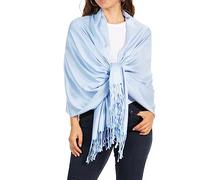 Sakkas 78 "x 28" Eco-Friendly Bamboo Rayon weiche Fest Pashmina Schal/Wrap/Stola - Babyblau