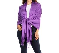 Sakkas 78 "x 28" Eco-Friendly Bamboo Rayon weiche Fest Pashmina Schal/Wrap/Stola - Lila