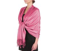 Sakkas Large Weiche seidige Pashmina Schal Wrap Schal Stola in festen Farben - Dusty Pink