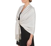Sakkas Seidig Weich Pashmina Fühlen Schal/Stola - Silbergrau