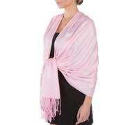 Sakkas Silky Feste weiche Pashmina Schal Wrap Stola - Baby Pink