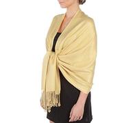 Sakkas Silky Feste weiche Pashmina Schal Wrap Stole - Beige